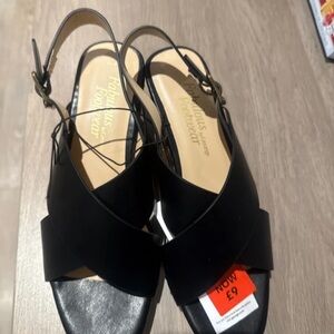 George Women's Black Sandals with Adjustable Strap